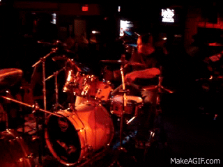 celebrity drumming GIF by Brimstone (The Grindhouse Radio, Hound Comics)