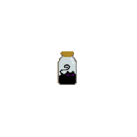 Yumeki_Sawada_art cat pixel pixel art black cat Sticker