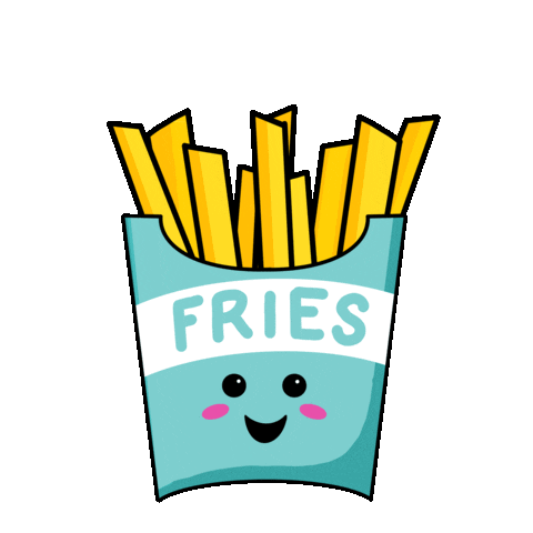 French Fries Sticker by Cynthia L.