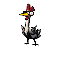 dracostudios chicken boardgames pollos wfci Sticker