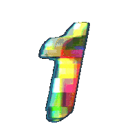 Glitch Numbers Sticker by #BASILIO
