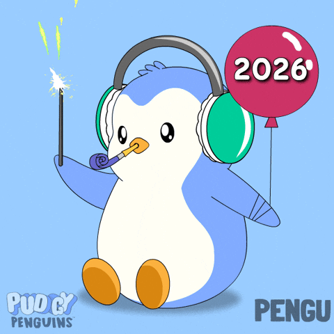 New Year Penguin GIF by Pudgy Penguins