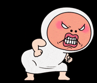 Angry Line Sticker GIF