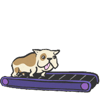 Dog Running Sticker by raffa-bert