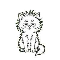 Tired Cat Sticker by ErlebnisMalerei