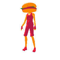 Fitness Burgermon Sticker by Hacchi