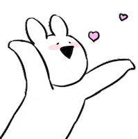 うさぎ Love Sticker by すこぶる動くウサギ
