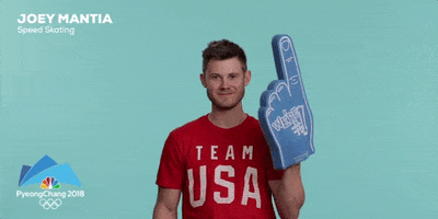 pyeongchang 2018 foam finger GIF by NBC Olympics