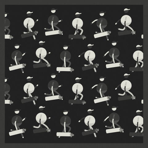 Black And White Running GIF by Pär Söderlund
