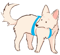 White Dog Sticker