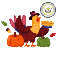 Happy Thanksgiving Sticker by Centurion Restaurant Group