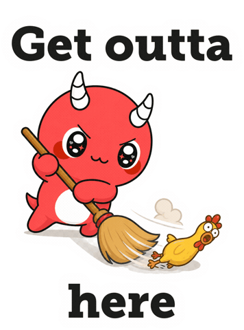 Go Away Sticker Sticker by Naru Naru