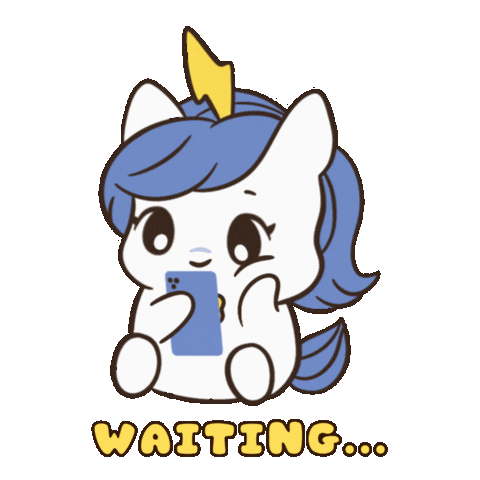 Miss You Waiting Sticker by Brave Unicorn