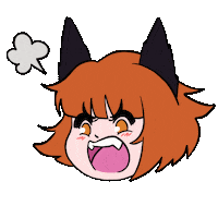 Moufrou angry annoyed scream grrr Sticker