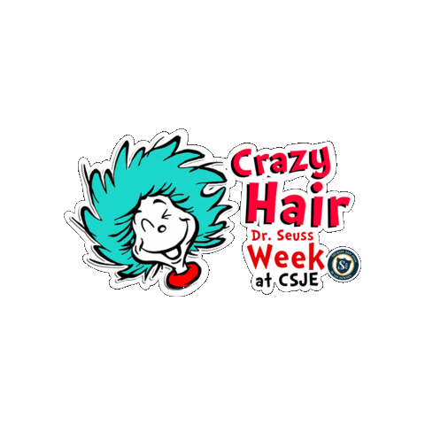 Crazy Hair Day Sticker by CSJE