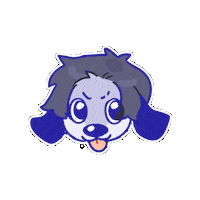 kodomoppoi happy silly bleh perrito Sticker