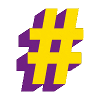 Teletweenederland yellow purple letters big Sticker