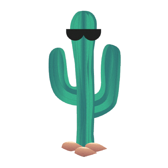 Dancing Cactus Sticker by Good Life Presents