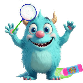 Blowing Bubbles Sticker