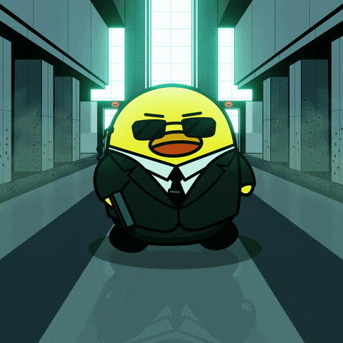 digitalducks stabby quacks cartoon duck digital ducks GIF