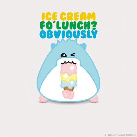 Ice Cream Eating GIF by hamsta.world