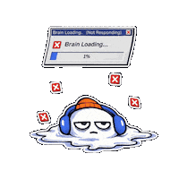 Tired Glitch Sticker