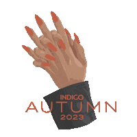 Fall Hands Sticker by Indigo Nails