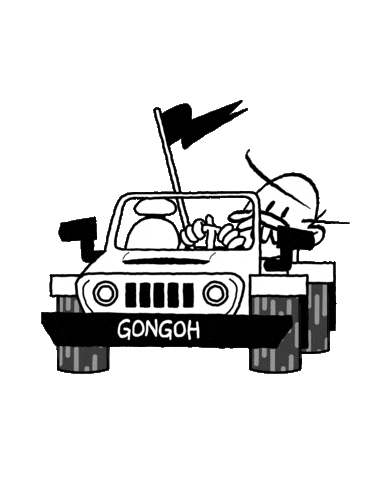 Gongoh_com giphyupload driving roadtrip carlife Sticker