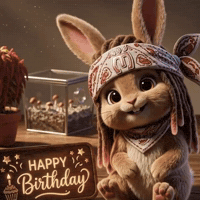 Happy Birthday Bunny GIF