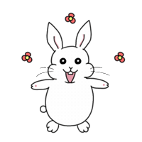 jinsil 행복 토끼 꽃 행복해 Sticker