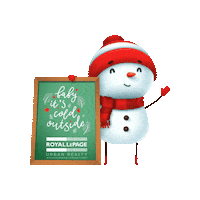 Merry Christmas Snowman Sticker by royallepageurban