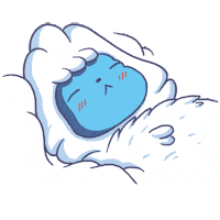 Sleepy Sleeping Sticker by The Yetee