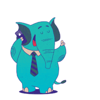 obahdesign design graphic design elephant verde Sticker