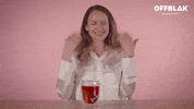 OFFBLAK hot tea fan nervous GIF