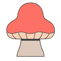 Looking Magic Mushrooms Sticker by Andrew Bell