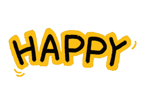 Happy Text Sticker