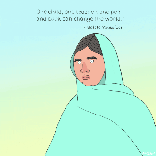 Malala Yousafzai Artists On Tumblr GIF by Animation Domination High-Def