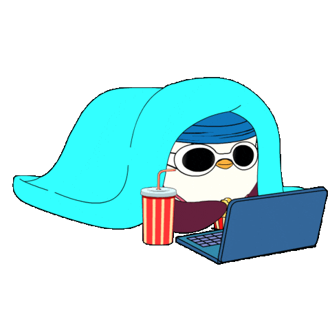 Netflix Popcorn Sticker by Pudgy Penguins