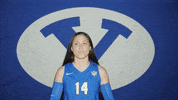 Volleyball Smile GIF by BYU Cougars