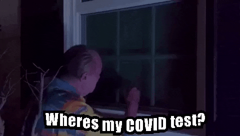 pinksad garfield i think you should leave itysl wheres my covid test GIF