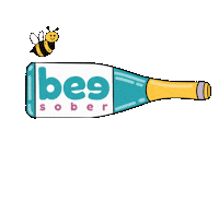 Cocktail Champagne Sticker by Bee Sober