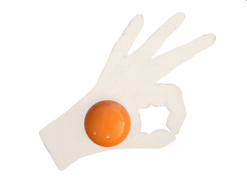 mano huevo Sticker