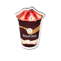 RawAcai_ rawacai raw acai logo raw acai vaso Sticker