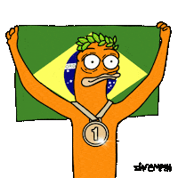 Gold Medal Flag Sticker by shremps