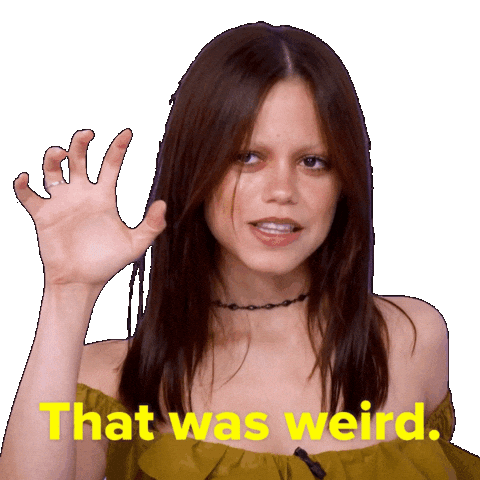 Awkward Jenna Ortega Sticker by BuzzFeed