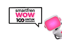 Robot Wow Sticker by Smartfren 4G