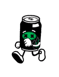 opalastudios drink walking mascote latinha Sticker