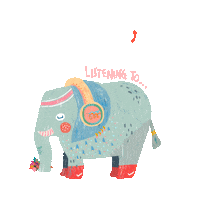 nbynhena music animal elephant nhena Sticker