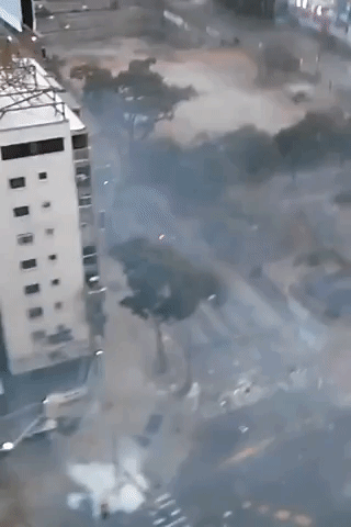 Tear Gas and Sounds of Gunfire on the Streets of Altamira, Caracas