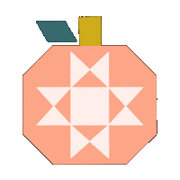 kpcreates pumpkin quilt quilting kpcreates Sticker